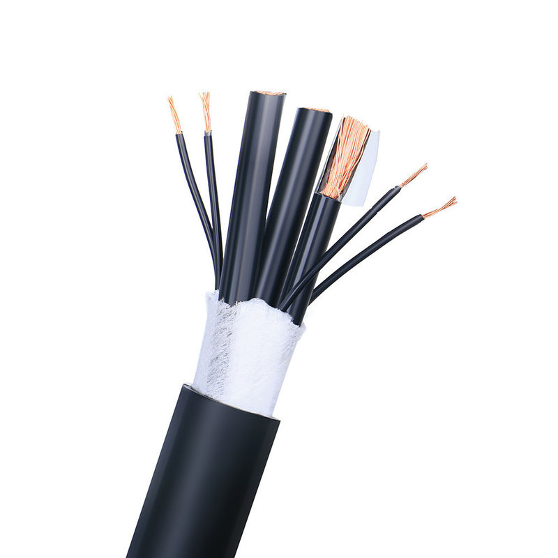 Schwarze PVC-Schiene Koaxikabel Serie RG6 / Rg58 / Rg11 / Rg59 für Videoüberwachung