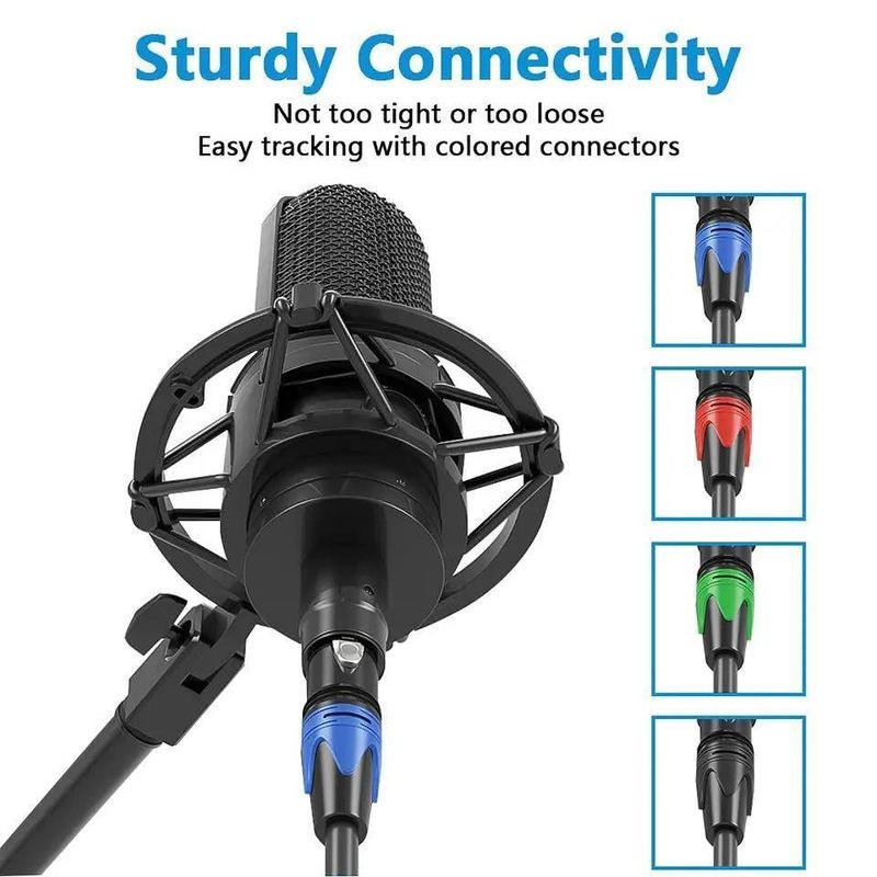 3m XLR-Kabel, Stecker auf Buchse, mit blankem Kupferdraht für hochwertige Audio-Mikrofonverbindungen