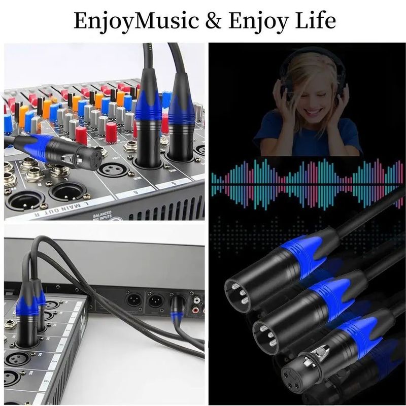 3m XLR-Kabel, Stecker auf Buchse, mit blankem Kupferdraht für hochwertige Audio-Mikrofonverbindungen