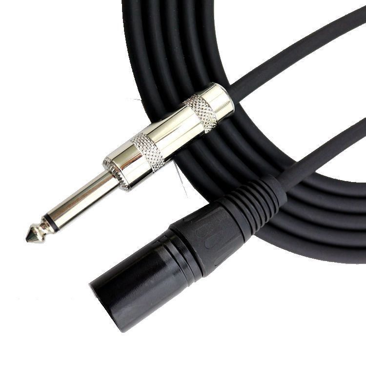 Winkel bis gerade elektrische Gitarrenkabel 10FT/30FT Schwarz geflochten 6,35mm 1/4 Zoll