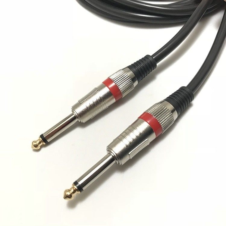 Winkel bis gerade elektrische Gitarrenkabel 10FT/30FT Schwarz geflochten 6,35mm 1/4 Zoll