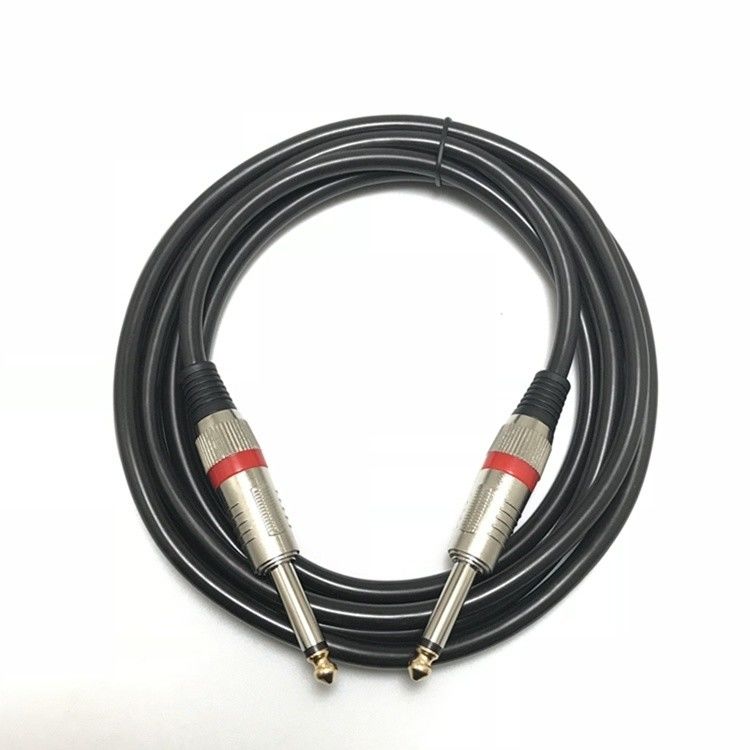 Winkel bis gerade elektrische Gitarrenkabel 10FT/30FT Schwarz geflochten 6,35mm 1/4 Zoll