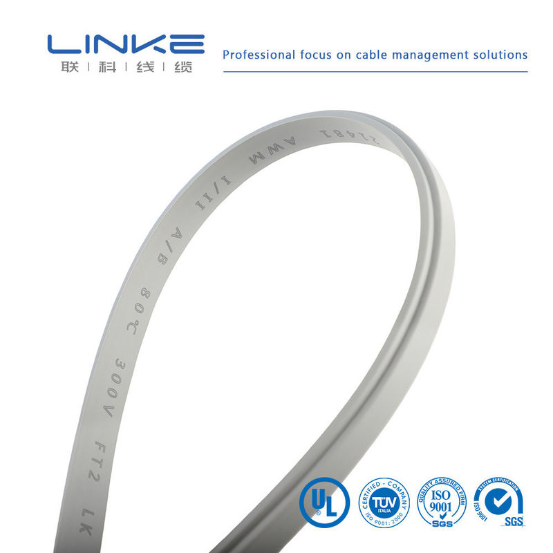 UL1185 Flachdraht Grau PVC-Parallelkabel mit 10 Nadeln flexibler Flachbandform