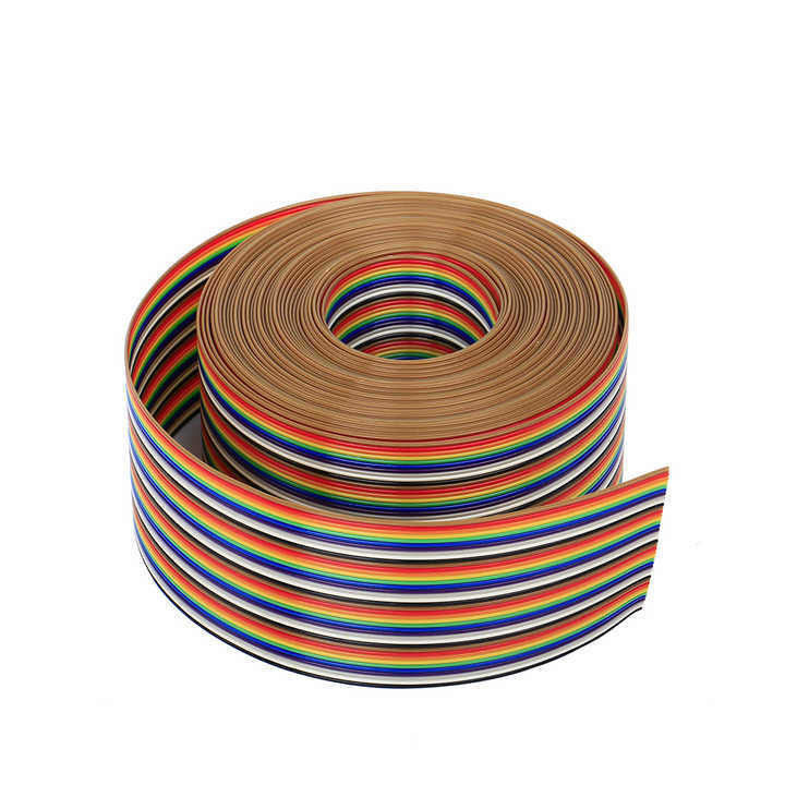 50 Pins flaches, flexibles Bandkabel mit PVC-Hülle und rundem Draht