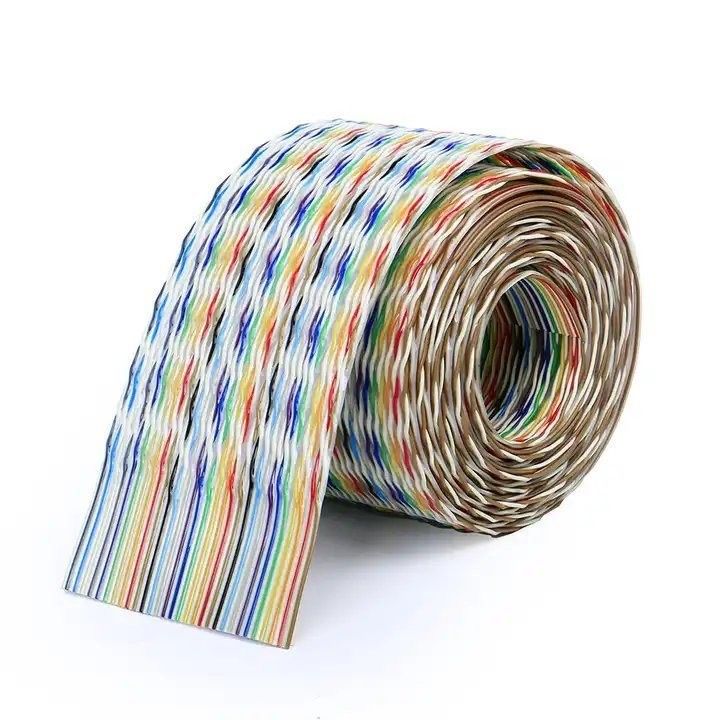 50 Pins flaches, flexibles Bandkabel mit PVC-Hülle und rundem Draht