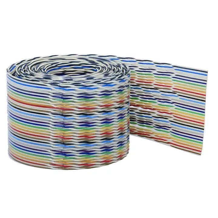 50 Pins flaches, flexibles Bandkabel mit PVC-Hülle und rundem Draht