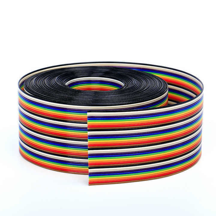 50 Pins flaches, flexibles Bandkabel mit PVC-Hülle und rundem Draht