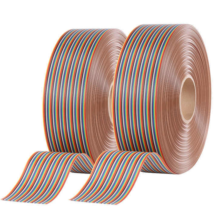 UL2651 28AWG 1,27mm Pitch Rainbow Ribbon Harness Flat Cable für industrielle Anwendungen