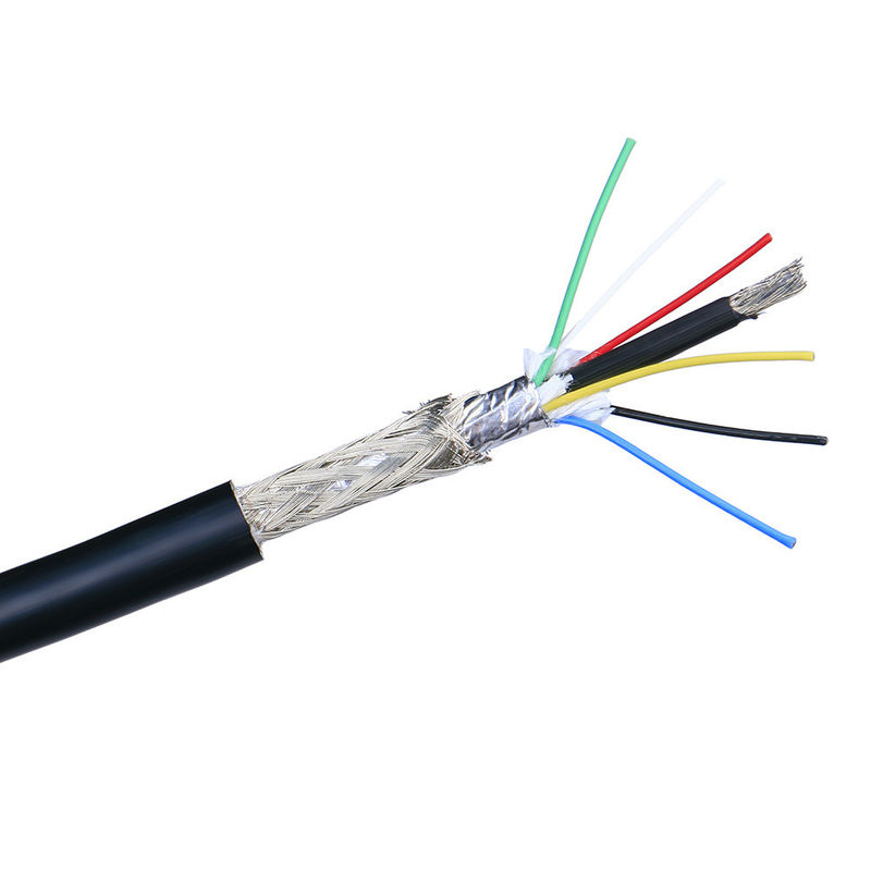 Geschirmtes Mehrader-Steuerkabel 26AWG 28AWG 4-adriges Kupfer PVC-Mantel Signalkabel