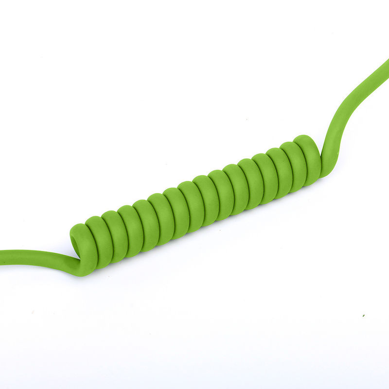 Rubber Jacket Coil Silikon Spiral Coiled Power Spring Roboterkabel für eine glattes Coiling