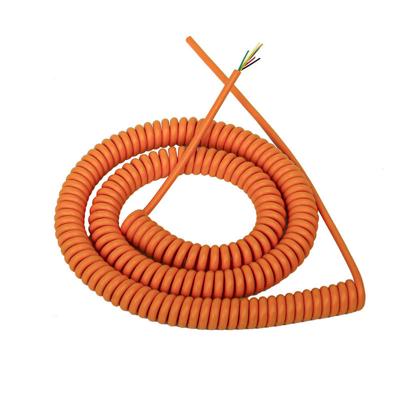 Rubber Jacket Coil Silikon Spiral Coiled Power Spring Roboterkabel für eine glattes Coiling