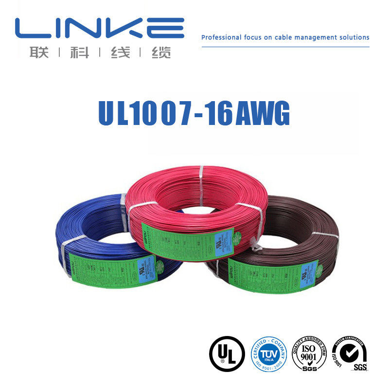 UL1007 Copper Conductor PVC Insulation Hook-up Electric Cable for Electrical Equipment Wiring