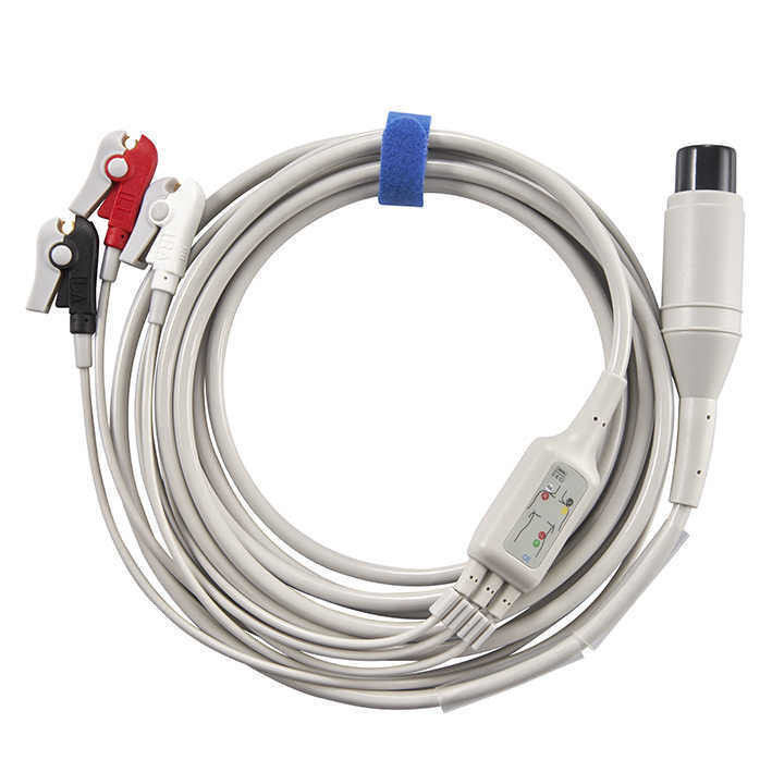 TPU-Ummantelung EKG-Kabel mit verzinntem Kupferkern und Anpassungsoptionen für medizinische Geräte