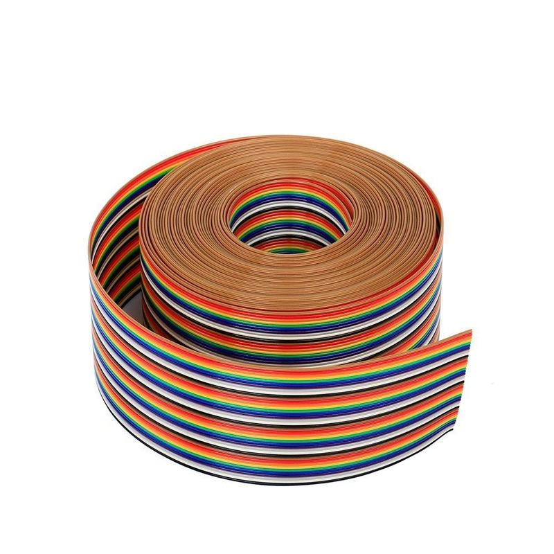 8/10/14/16/20/40/50-poliges Flachbandkabel mit rotem Rand und anpassbaren Isolationsmaterialien