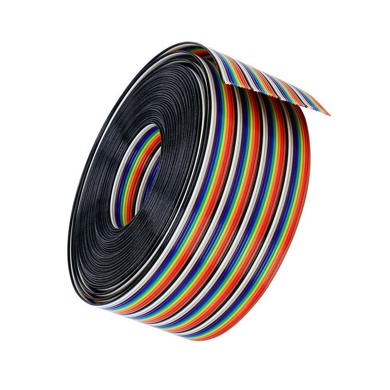 8/10/14/16/20/40/50-poliges Flachbandkabel mit rotem Rand und anpassbaren Isolationsmaterialien