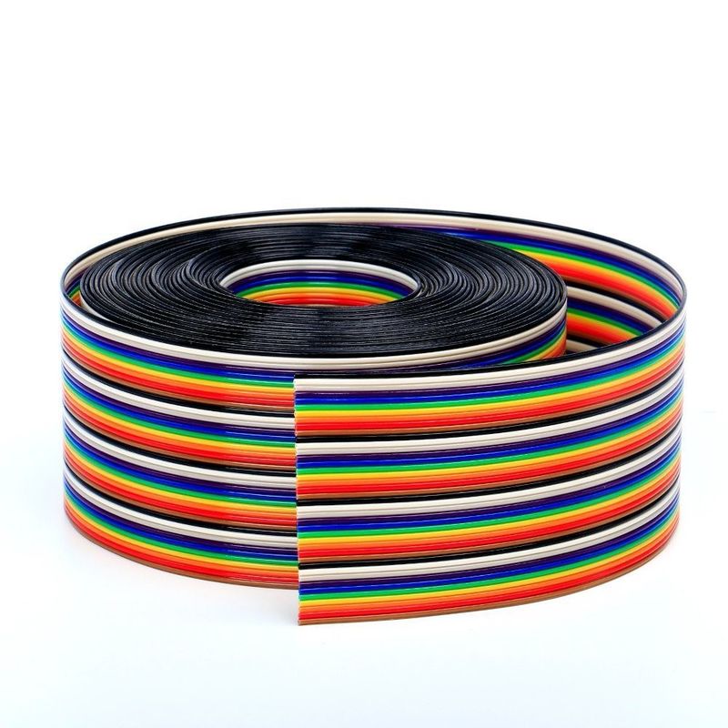 8/10/14/16/20/40/50-poliges Flachbandkabel mit rotem Rand und anpassbaren Isolationsmaterialien