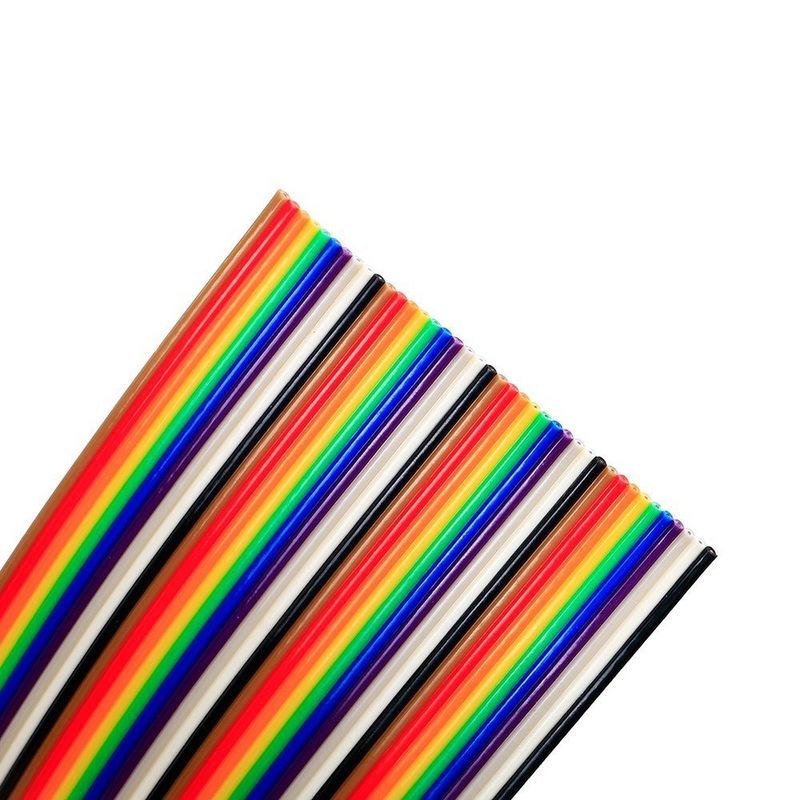 8/10/14/16/20/40/50-poliges Flachbandkabel mit rotem Rand und anpassbaren Isolationsmaterialien