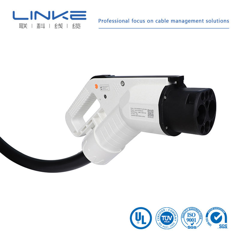 Schwarz Typ2 bis Typ2 EV Ladekabel 32A 11kw 3 Phase mit Silikon Jacket