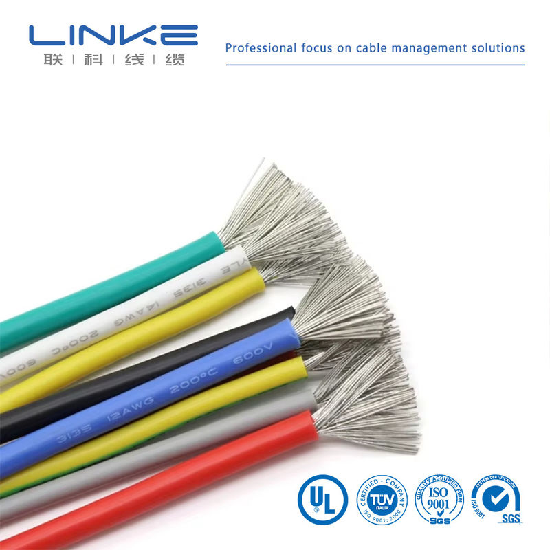 UL3135 Silikongummidraht 30 28 26 24 22 20 18 16 14 12 10 AWG Isoliertes Weichkupfer Elektronen LED-Lampenbeleuchtungskabel
