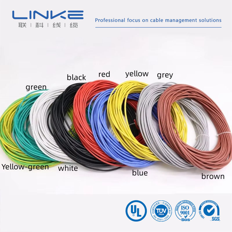 UL3135 Silikongummidraht 30 28 26 24 22 20 18 16 14 12 10 AWG Isoliertes Weichkupfer Elektronen LED-Lampenbeleuchtungskabel