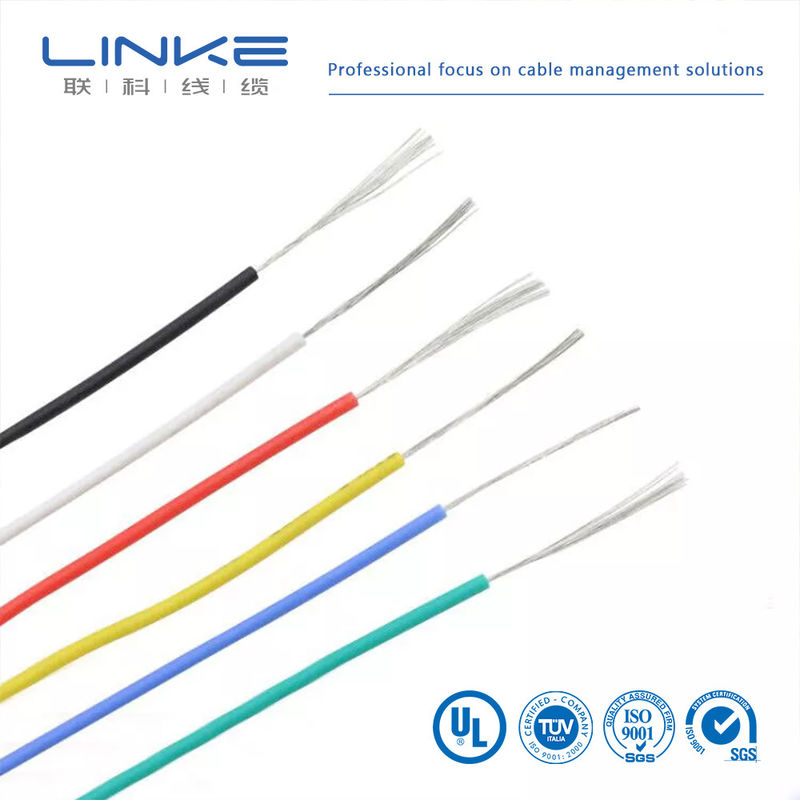 UL3135 Silikongummidraht 30 28 26 24 22 20 18 16 14 12 10 AWG Isoliertes Weichkupfer Elektronen LED-Lampenbeleuchtungskabel