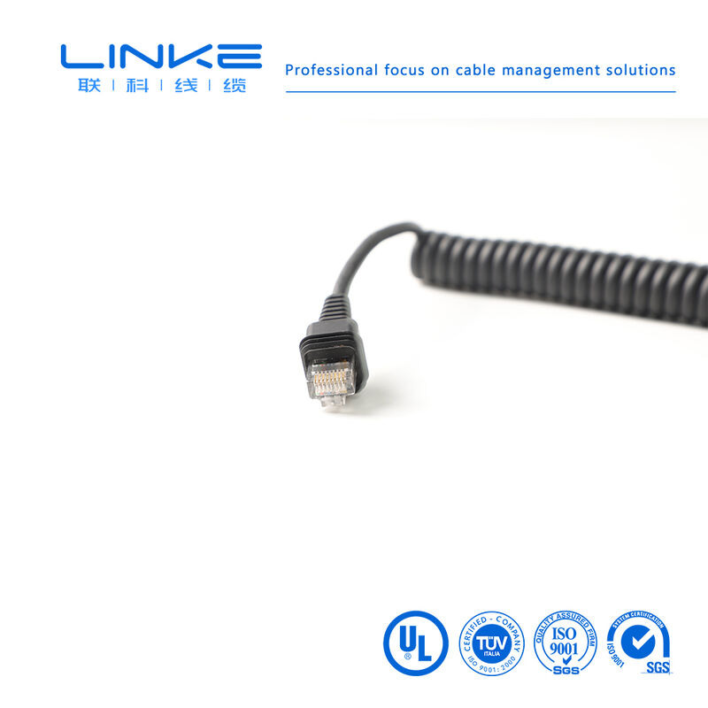 Kategorie 6 Gigabit geschirmtes industrielles Feder-Netzwerkkabel mit RJ45-Stecker für industrielles Ethernet