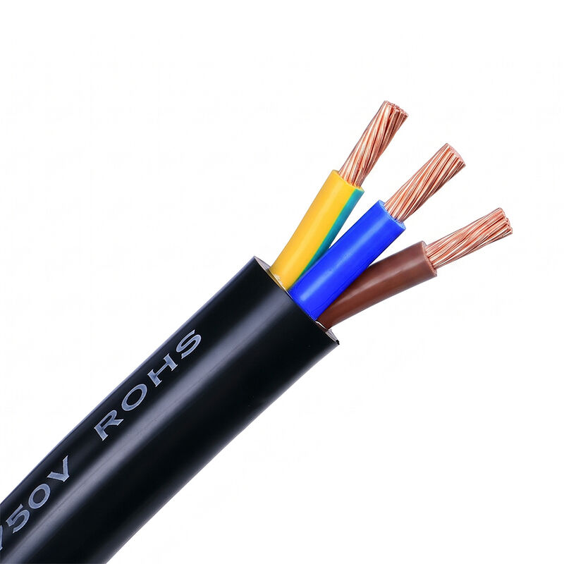 H05VV-F 3-adriges 6mm flexibles Stromkabel feindrähtiger Kupferleiter PVC-ummanteltes Mehrader-Elektrokabel